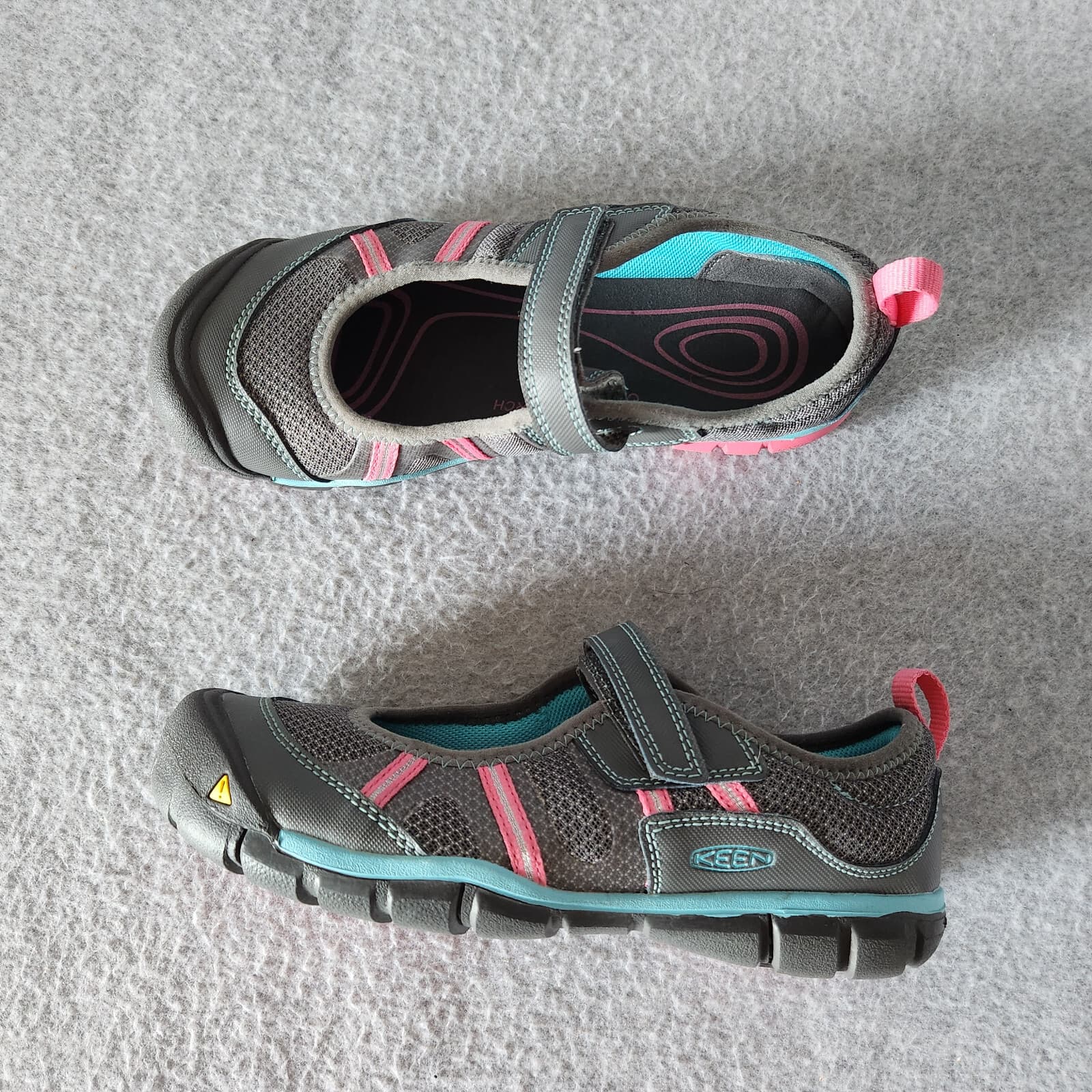 KEEN Monica Mary Jane Walking Sport Shoes Contoured Arch Grey-Pink Kids EU38 US5 - Thumbnail 5