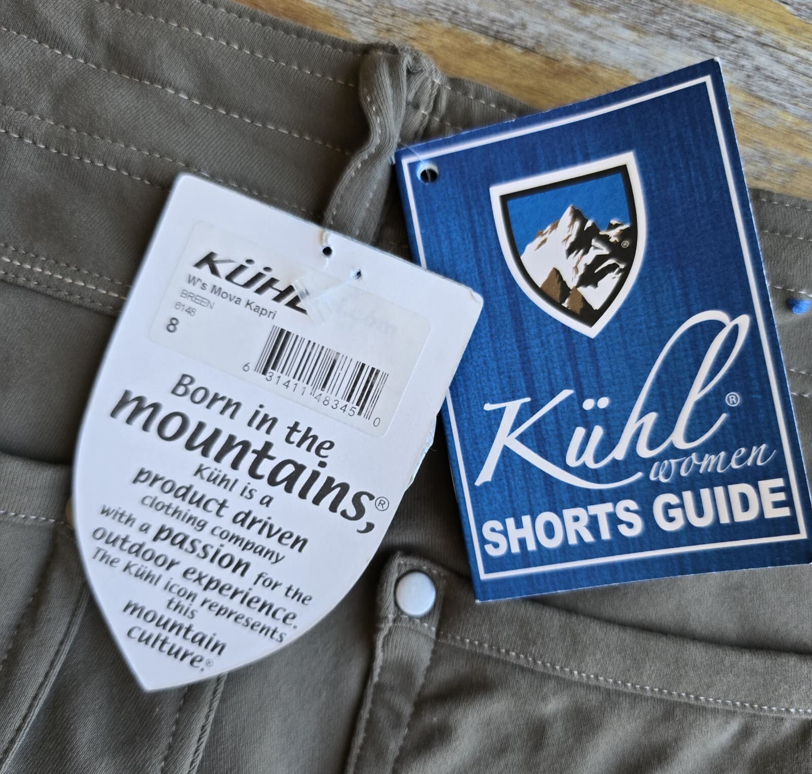 NEW Kuhl Mova Kapri 20" Shorts Pocket Soft Stretch Drawstring Breen Women's 8 - Thumbnail 12