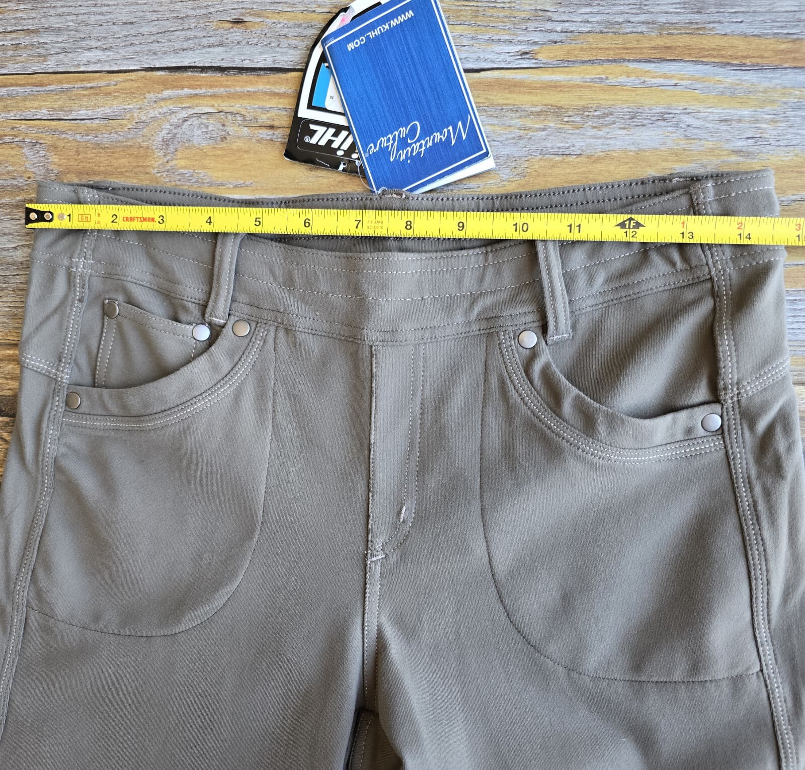 NEW Kuhl Mova Kapri 20" Shorts Pocket Soft Stretch Drawstring Breen Women's 8 - Thumbnail 14