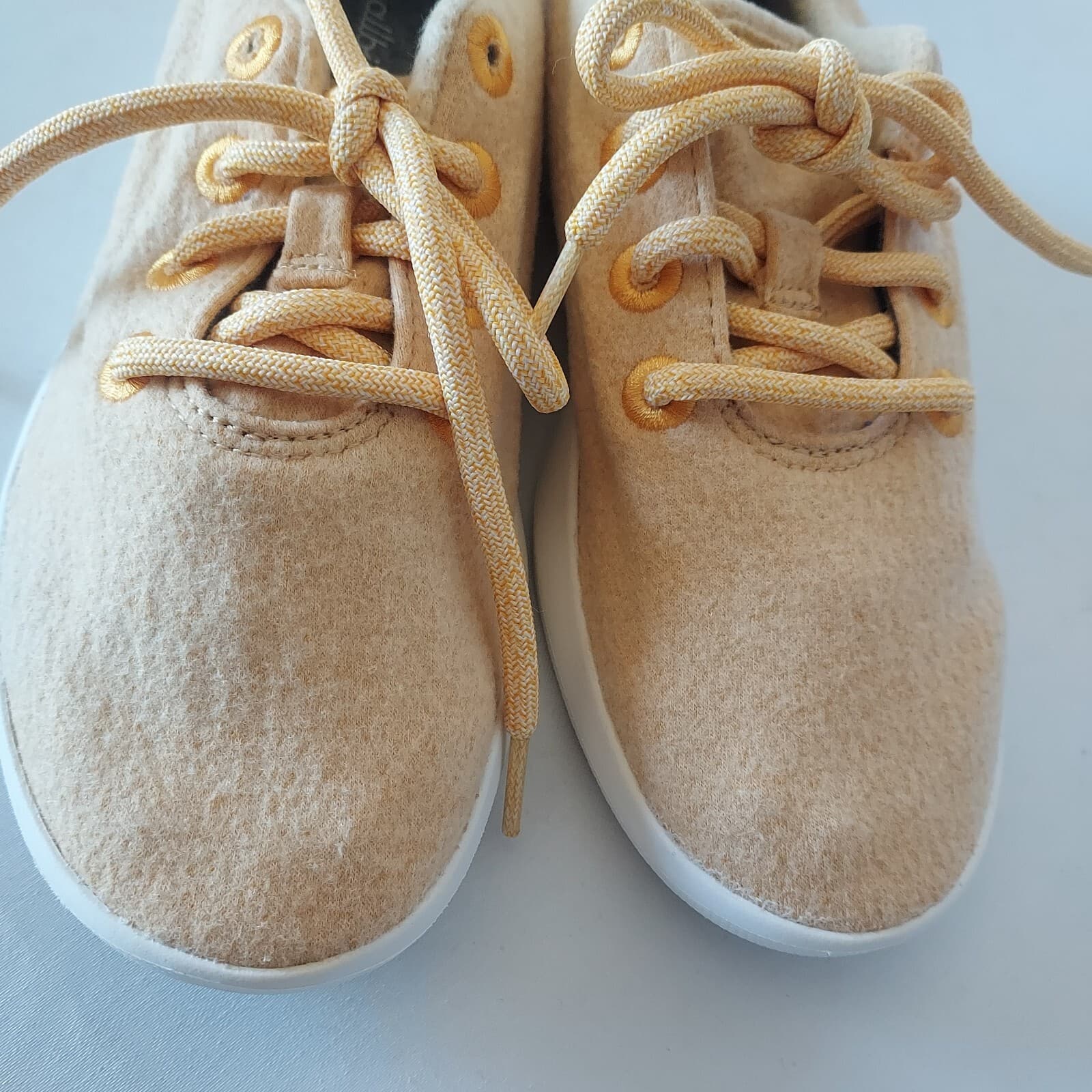 Allbirds Merino Wool Runners Running Shoes Sneakers Lace-Up Yellow Women US7 - Thumbnail 9
