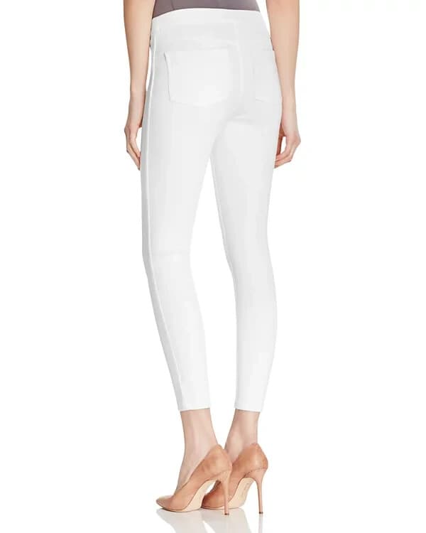 NWoT SPANX $98 Jean-ish Ankle Legging Tummy Control Back Pocket White Twill Sz.L - Thumbnail 8
