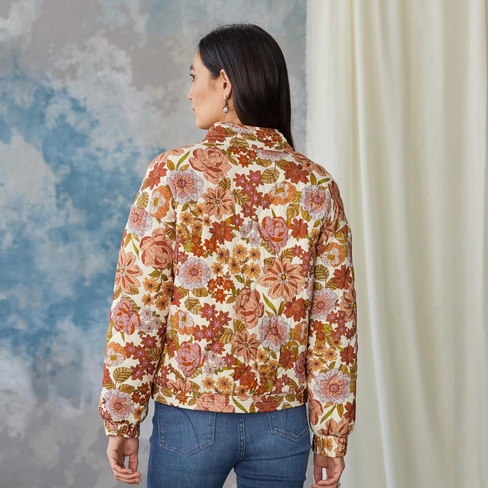 NWT Salt Water Luxe Garden at Dawn Floral Quilted Jacket Snap Pocket Sz.XL $128 - Thumbnail 8