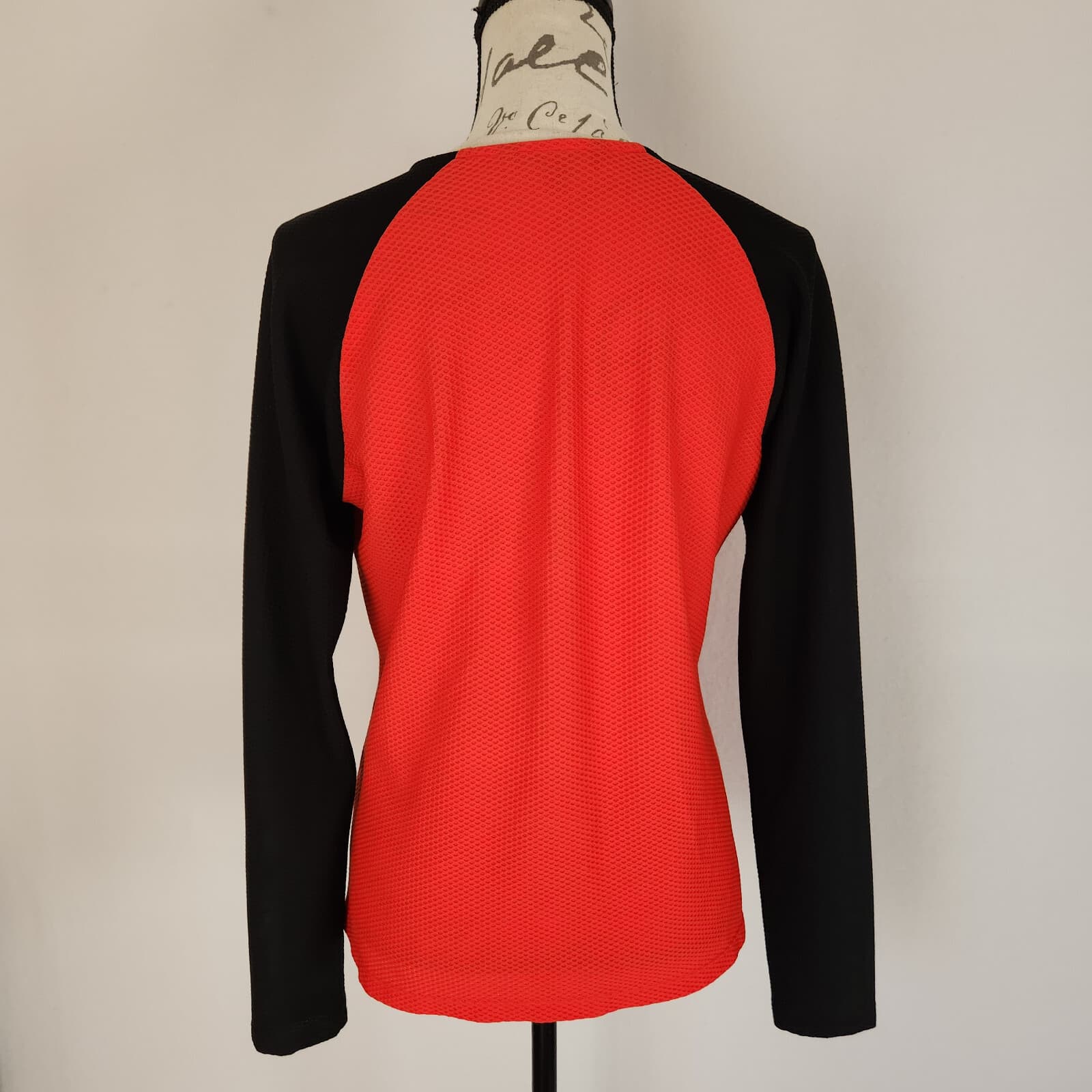 Lauren Ralph Lauren Quarter Zip Waffle Knit Activewear Top Red Black Women's L - Thumbnail 6