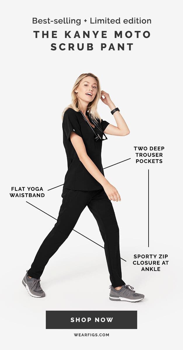 FIGS Technical Collcection Kanye Moto Scrub Pants Slim Fit Pull-On Black Women M - Thumbnail 3
