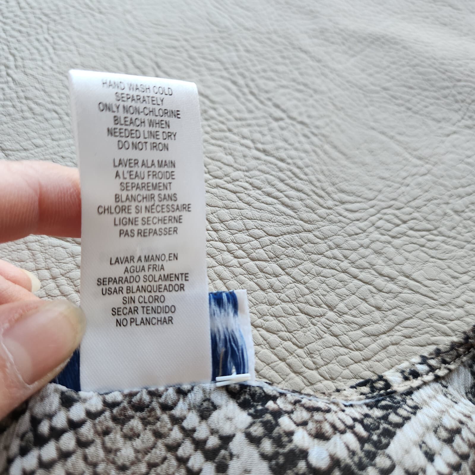 Tommy Bahama Snakeskin Printed Beach Swim Cover Up Sheer Chiffon Brown Sz.S/M - Thumbnail 12