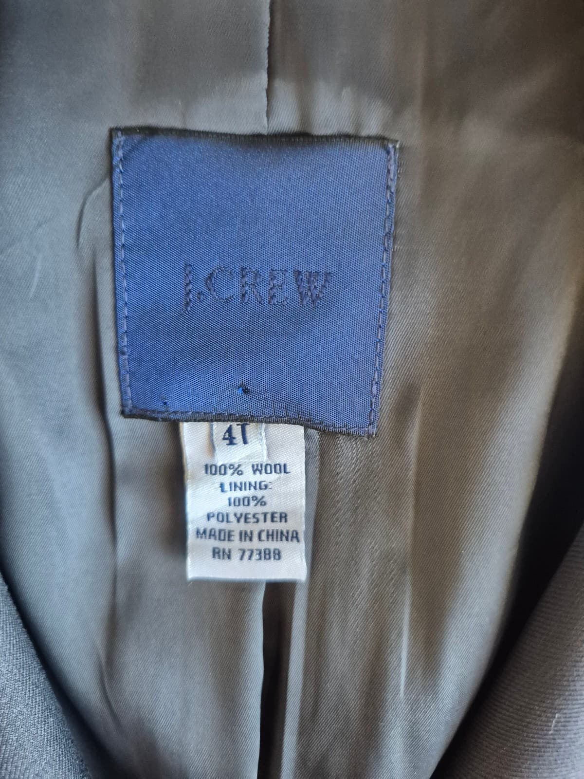 J.Crew Super 120's Wool Single-Breast Two Button Schoolboy Blazer Grey Womens 4T - Thumbnail 10