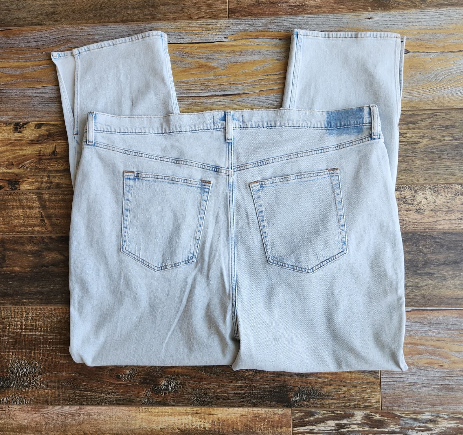 NWT Abercrombie & Fitch Curve Love Slim Straight Ultra High Rise Jean Split 36 - Thumbnail 7