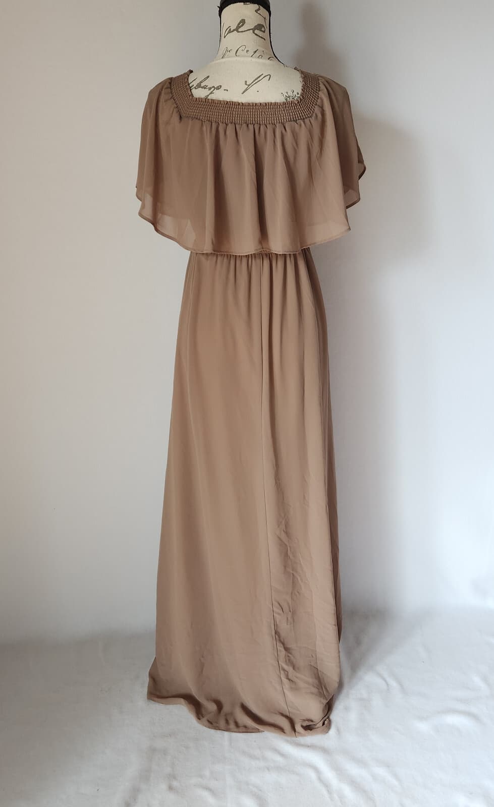 Show Me Your Mumu Hacienda Bridesmaid Chiffon Maxi Dress Convertible Brown Sz.S - Thumbnail 7