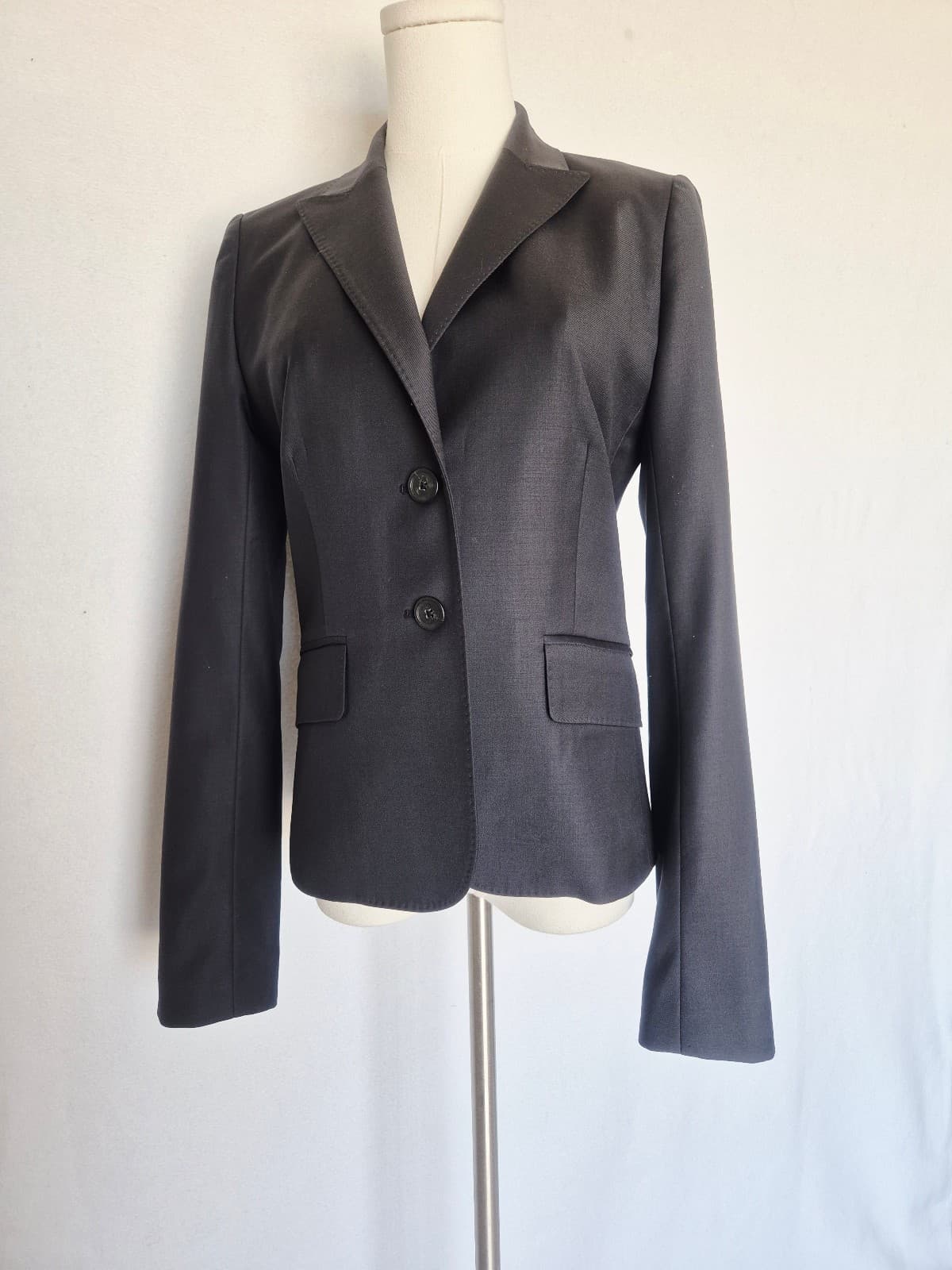 J.Crew Super 120's Wool Single-Breast Two Button Schoolboy Blazer Grey Womens 4T - Thumbnail 4