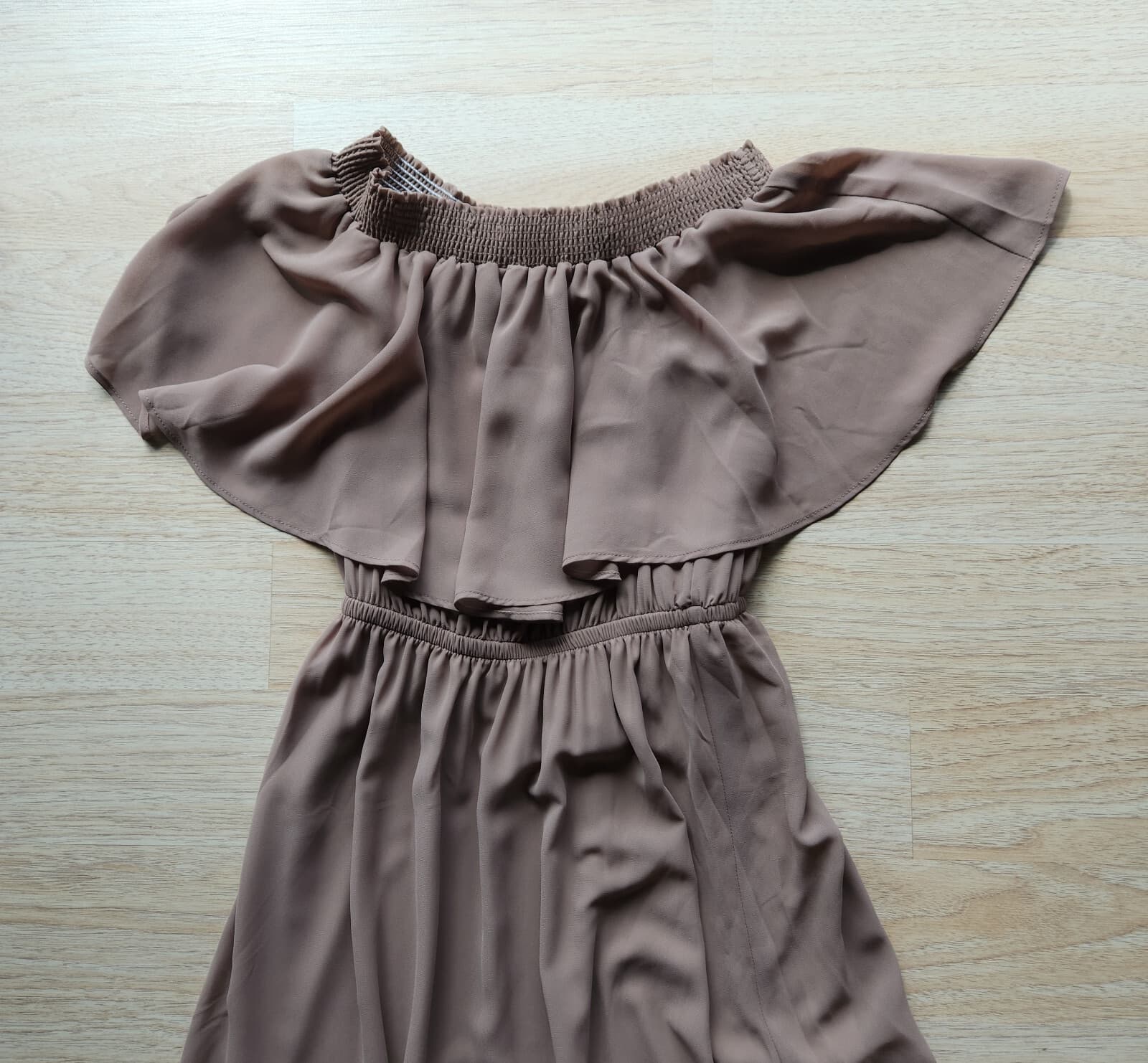 Show Me Your Mumu Hacienda Bridesmaid Chiffon Maxi Dress Convertible Brown Sz.S - Thumbnail 9