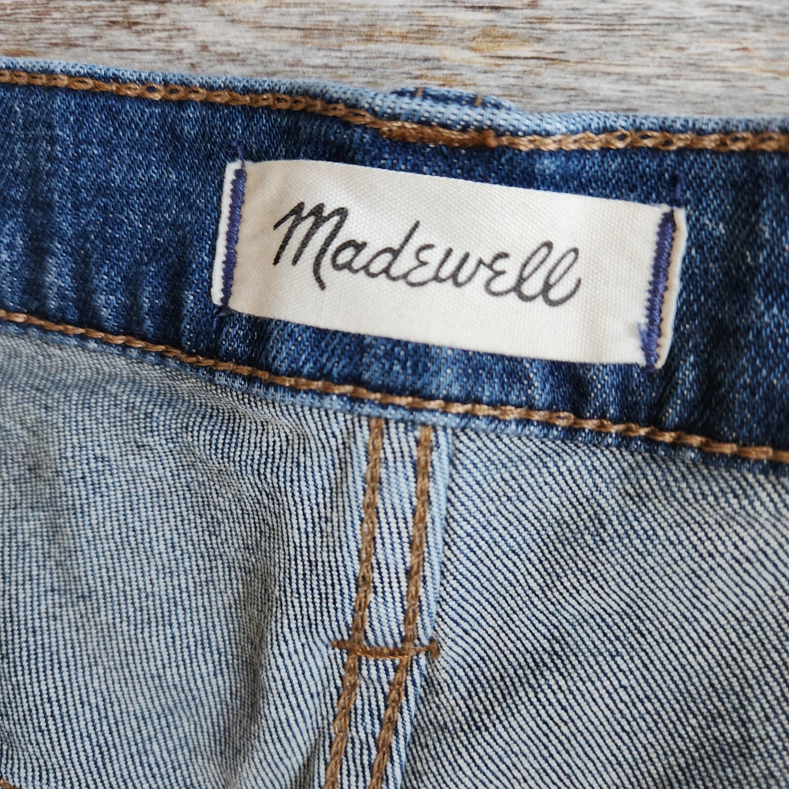 Madewell The Slim Boyjean High Rise Relaxed-Leg Zip Cotton Blend Blue Women's 31 - Thumbnail 9