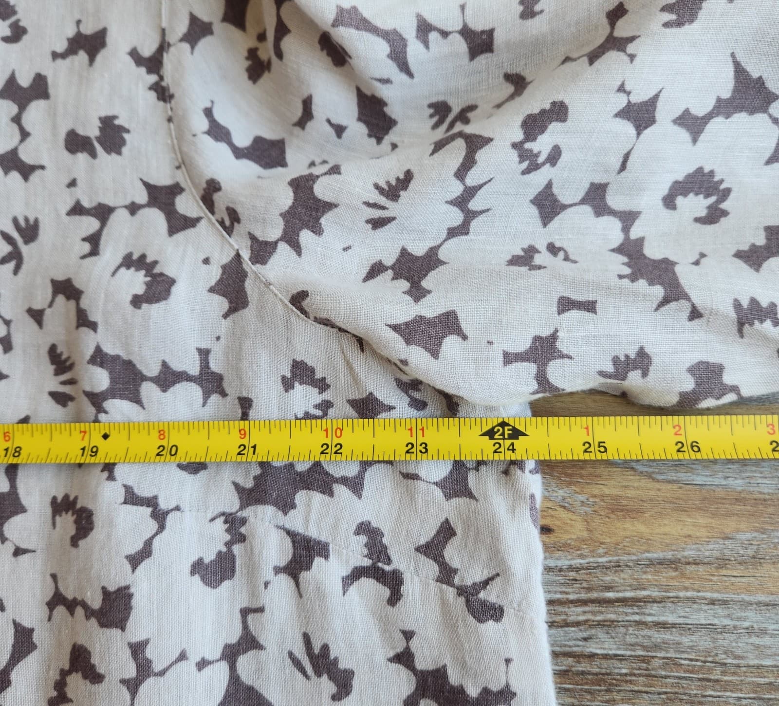 J.Jill Love Linen Essential Shirt Button-Up Tunic Granite Daisy Shadow Sz.XLP - Thumbnail 11