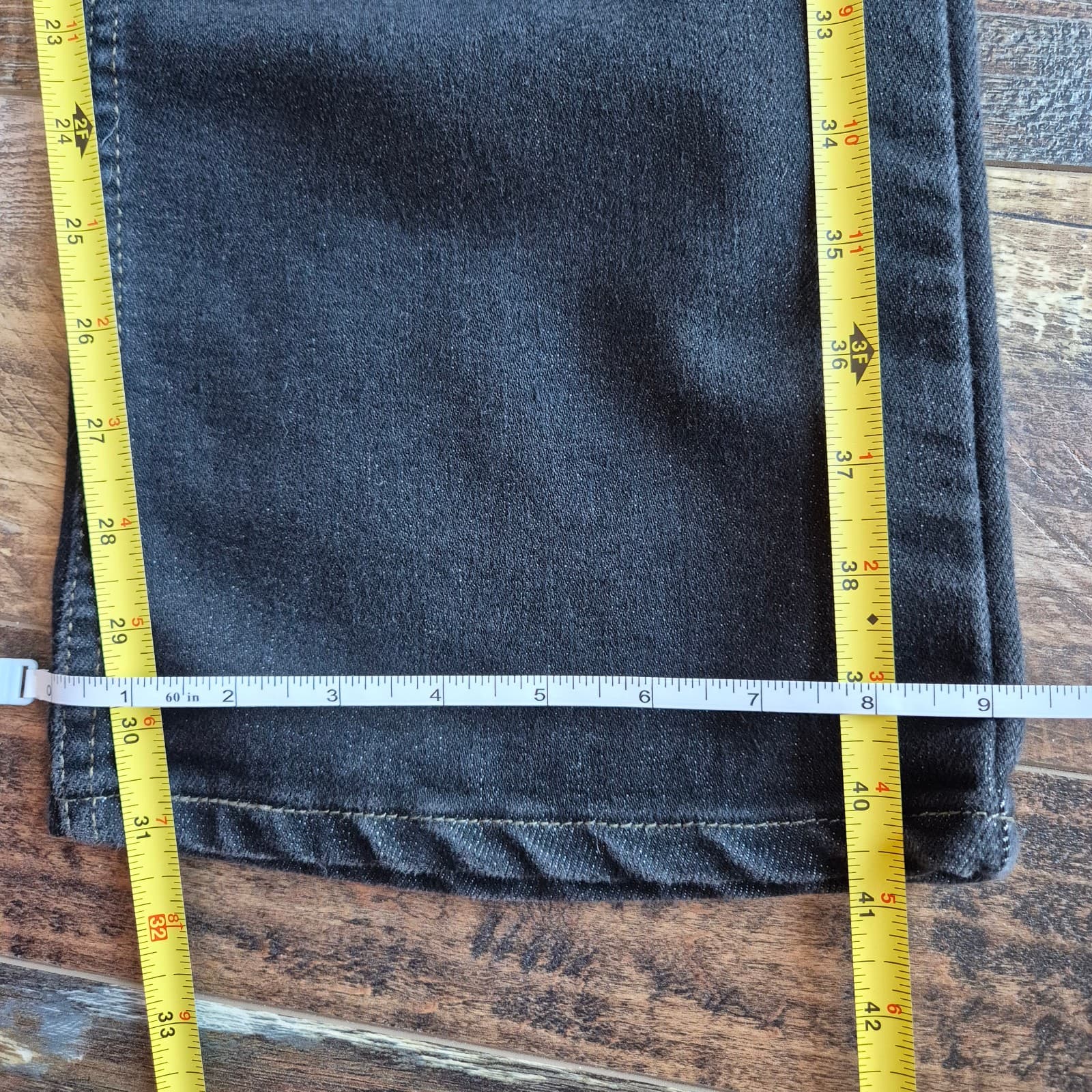 Vintage Y2K Levi's Made in USA 515 Boot Cut Lower Rise Jeans Zip Black Sz.6M MIS - Thumbnail 9