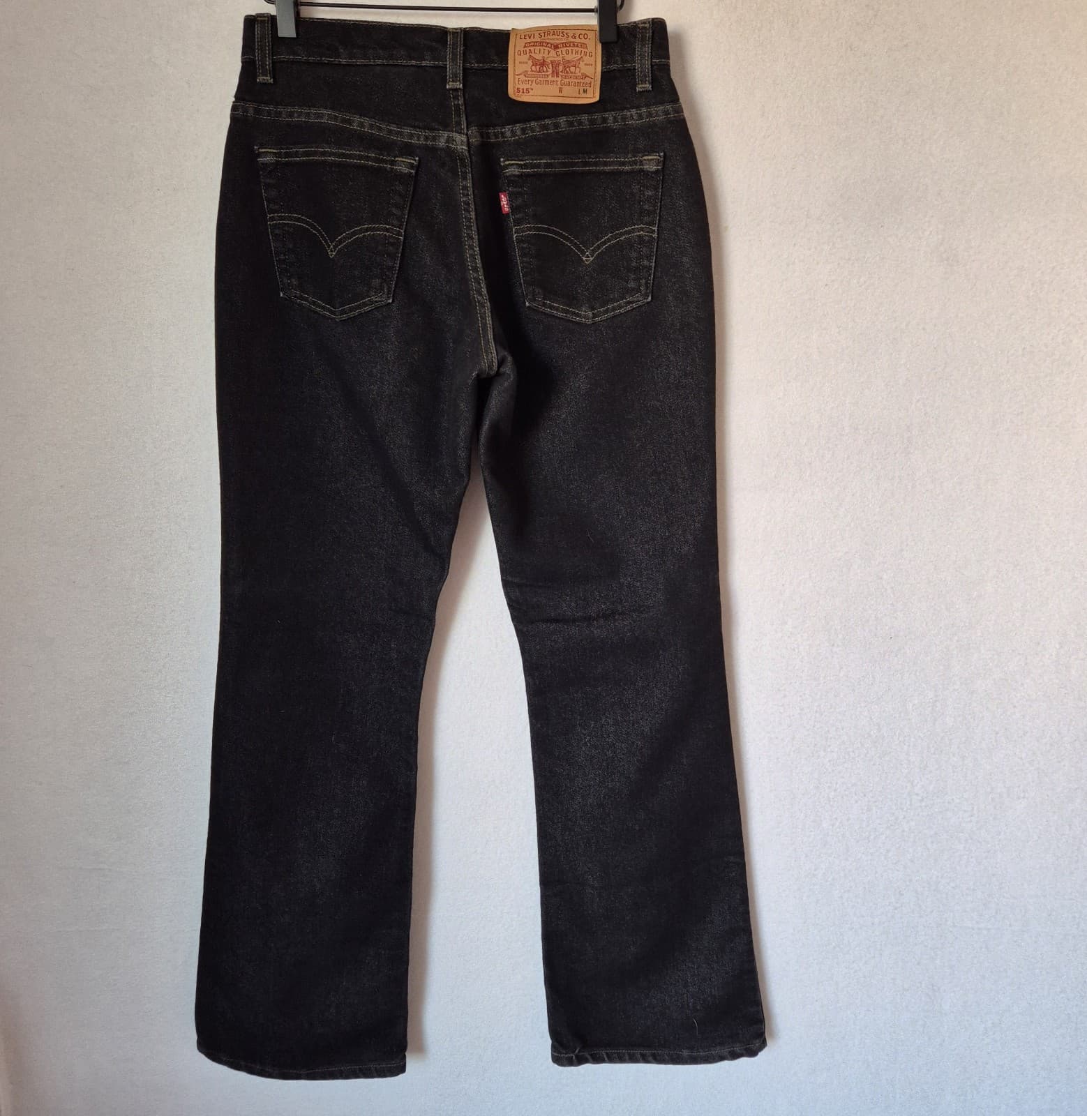 Vintage Y2K Levi's Made in USA 515 Boot Cut Lower Rise Jeans Zip Black Sz.6M MIS - Thumbnail 4