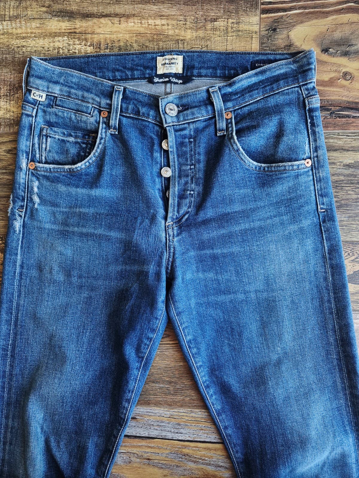 Citizens of Humanity Premium Vintage Emerson Slim Boyfriend Buttonfly Jean Sz.25 - Thumbnail 4
