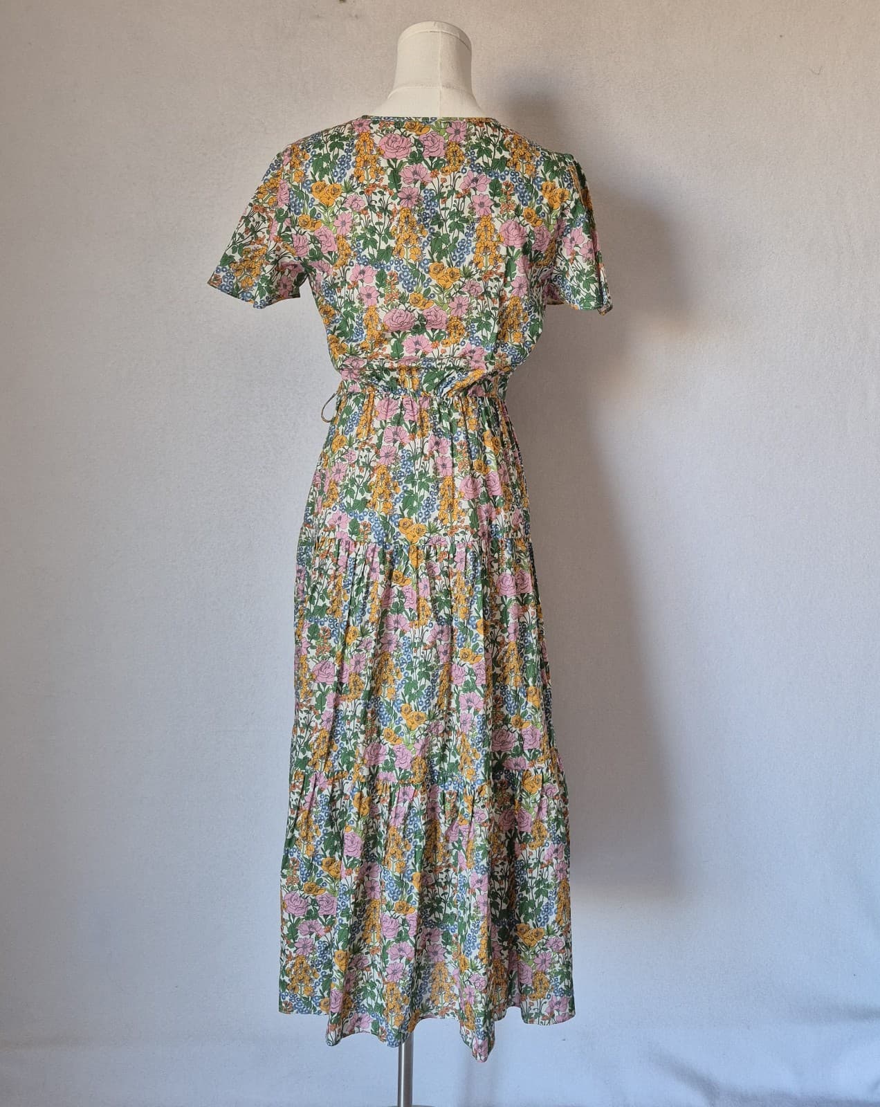 J.Crew x Liberty Faux-Wrap Midi Dress 100% Cotton Liberty Mini Floral Walk Sz.00 - Thumbnail 7