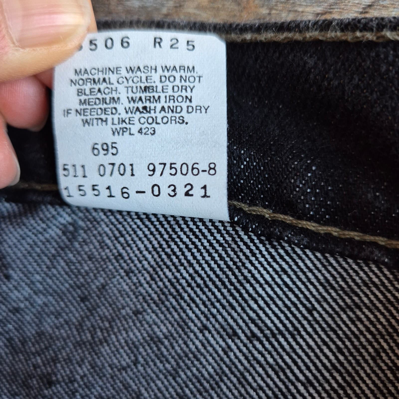 Vintage Y2K Levi's Made in USA 515 Boot Cut Lower Rise Jeans Zip Black Sz.6M MIS - Thumbnail 7
