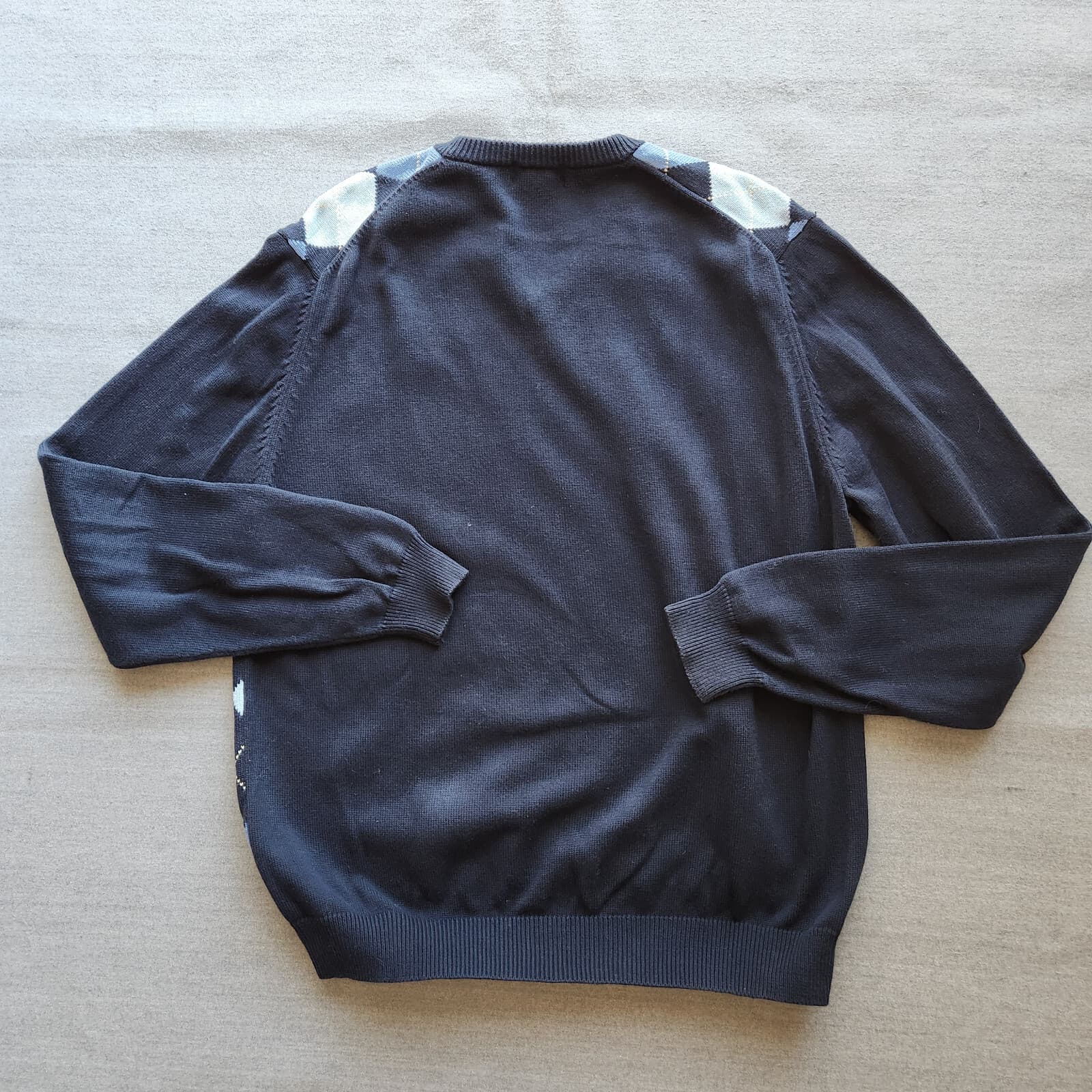 Vintage 346 Brooks Brothers Argyle Pima Cotton Sweater Crew Neck Blue Men's XL - Thumbnail 5