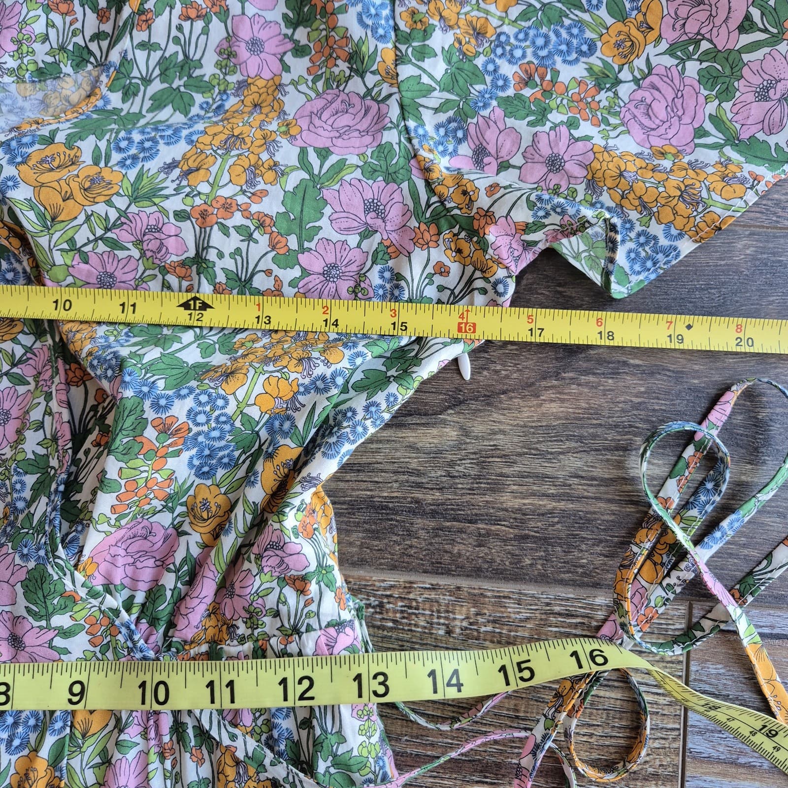 J.Crew x Liberty Faux-Wrap Midi Dress 100% Cotton Liberty Mini Floral Walk Sz.00 - Thumbnail 14