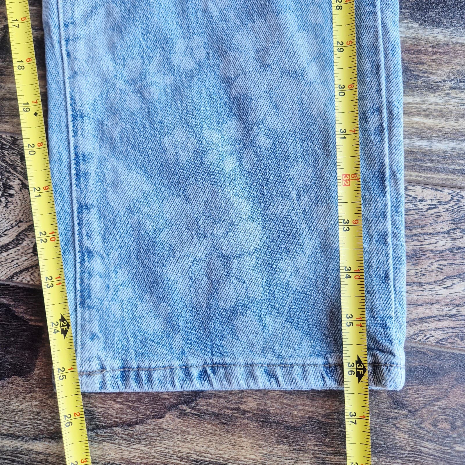 NWT Lucky Brand Floral Printed 90s Loose High Rise Crop Jeans Light-Blue Sz.6/28 - Thumbnail 12