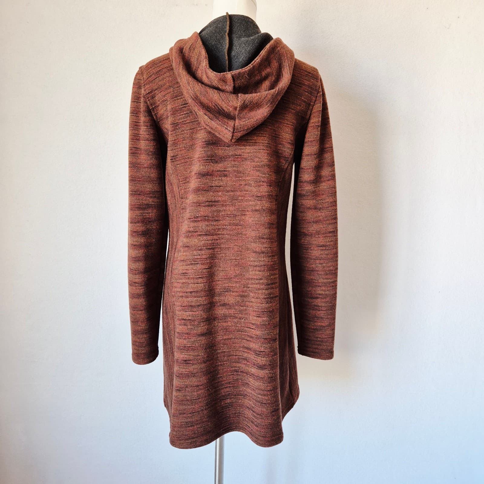 Kuhl Isla Wool Blend Hoodie Long Cardigan Jacket Pocket Burnt Sierra Women's S - Thumbnail 8