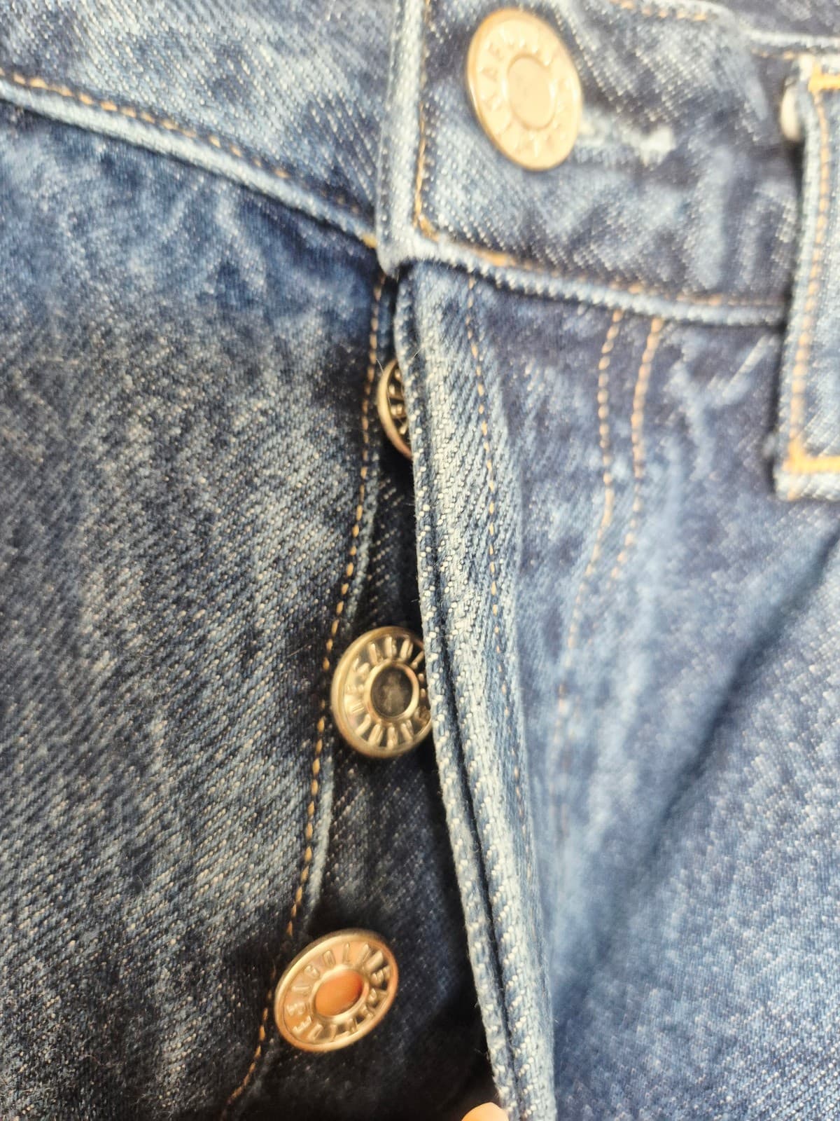 AGOLDE Remy High Rise Straight Leg Button-Fly Jeans 5-Pocket Wink Blue Womens 23 - Thumbnail 7
