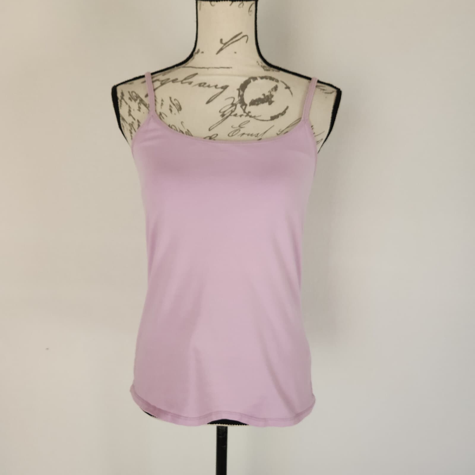 Vintage J.Jill 2Pc Crochet Top+Cami Mother Pearl Button Short Sleeve Purple Sz.M - Thumbnail 3
