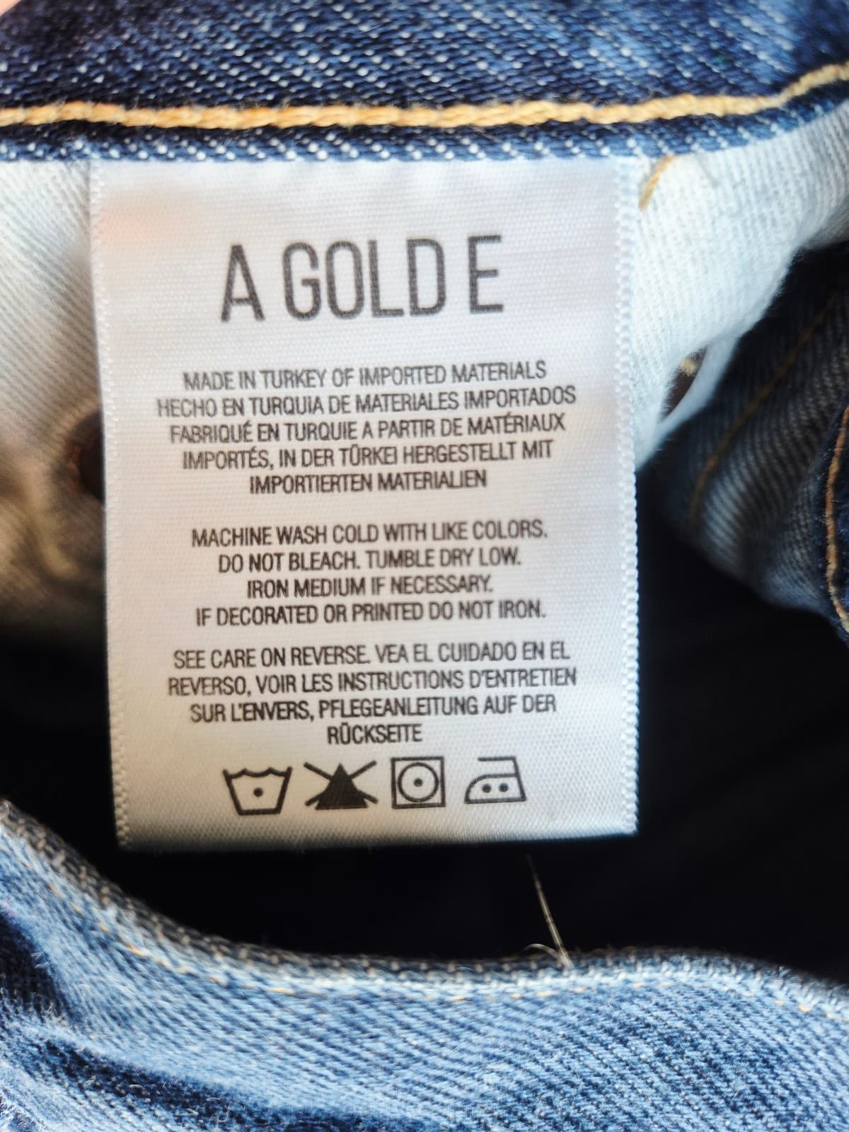 AGOLDE Remy High Rise Straight Leg Button-Fly Jeans 5-Pocket Wink Blue Womens 23 - Thumbnail 9