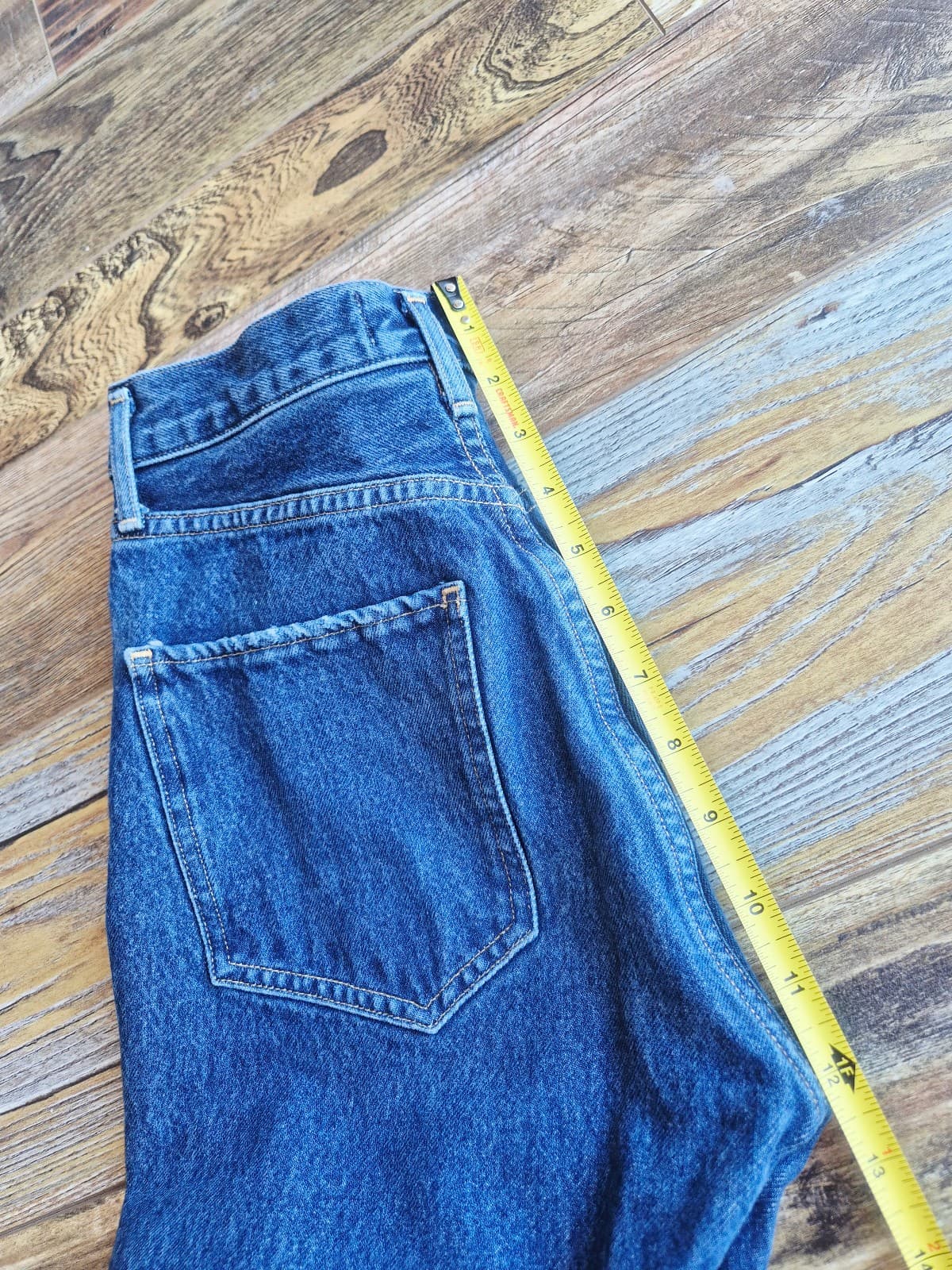 AGOLDE Remy High Rise Straight Leg Button-Fly Jeans 5-Pocket Wink Blue Womens 23 - Thumbnail 13
