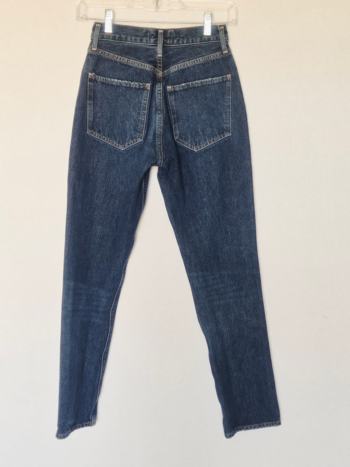 AGOLDE Remy High Rise Straight Leg Button-Fly Jeans 5-Pocket Wink Blue Womens 23 - Thumbnail 6