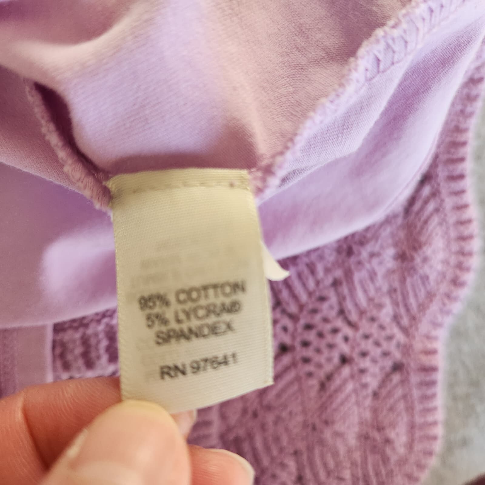 Vintage J.Jill 2Pc Crochet Top+Cami Mother Pearl Button Short Sleeve Purple Sz.M - Thumbnail 13