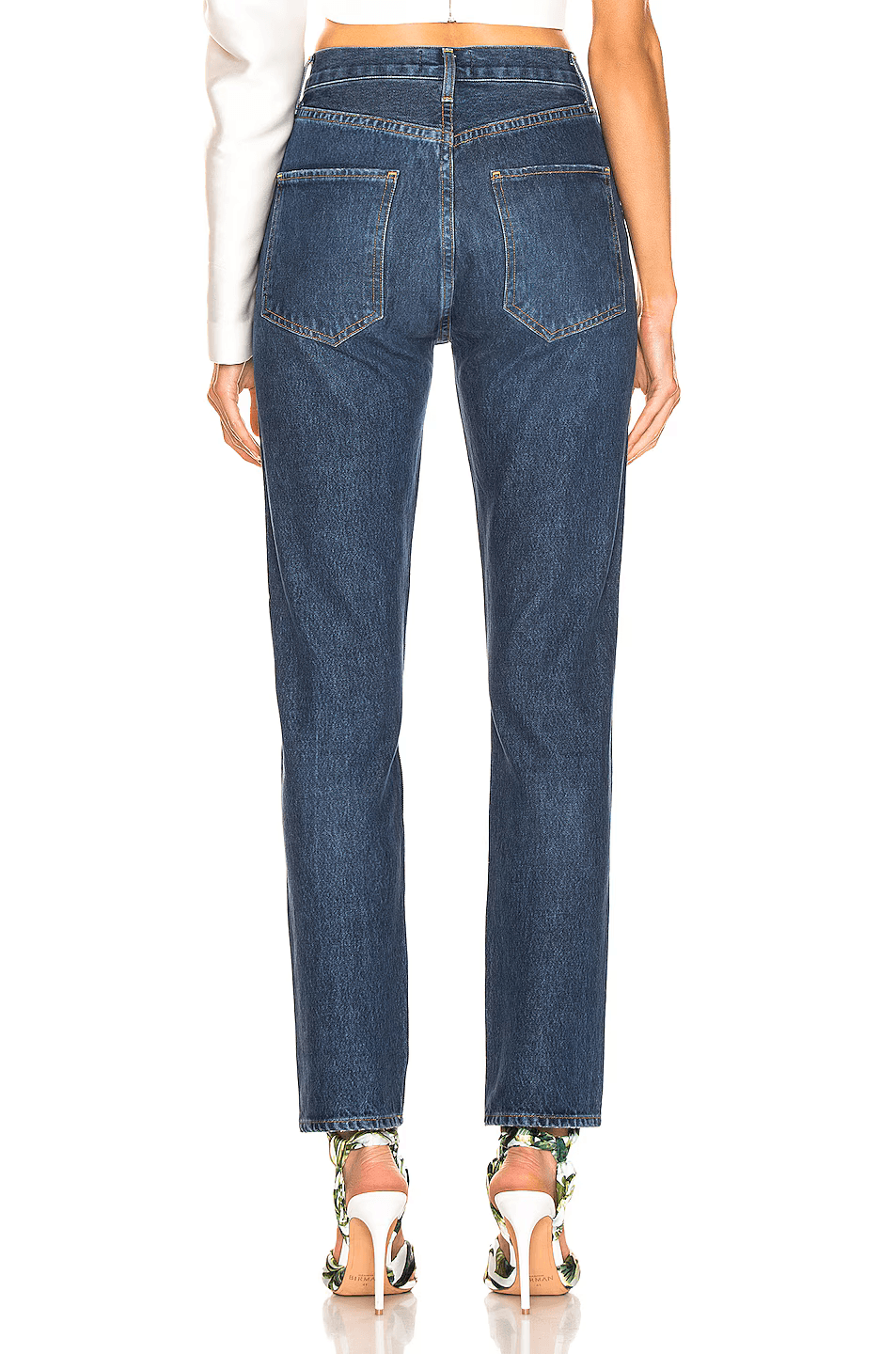 AGOLDE Remy High Rise Straight Leg Button-Fly Jeans 5-Pocket Wink Blue Womens 23 - Thumbnail 5