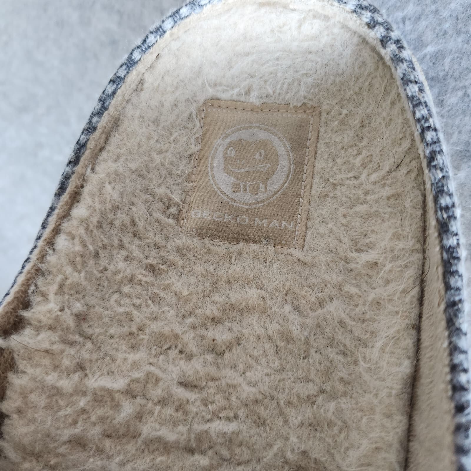 Gecko Man Arch Support Canvas House Slipper Comfort Fleece Insole Grey Mens' 8.5 - Thumbnail 13