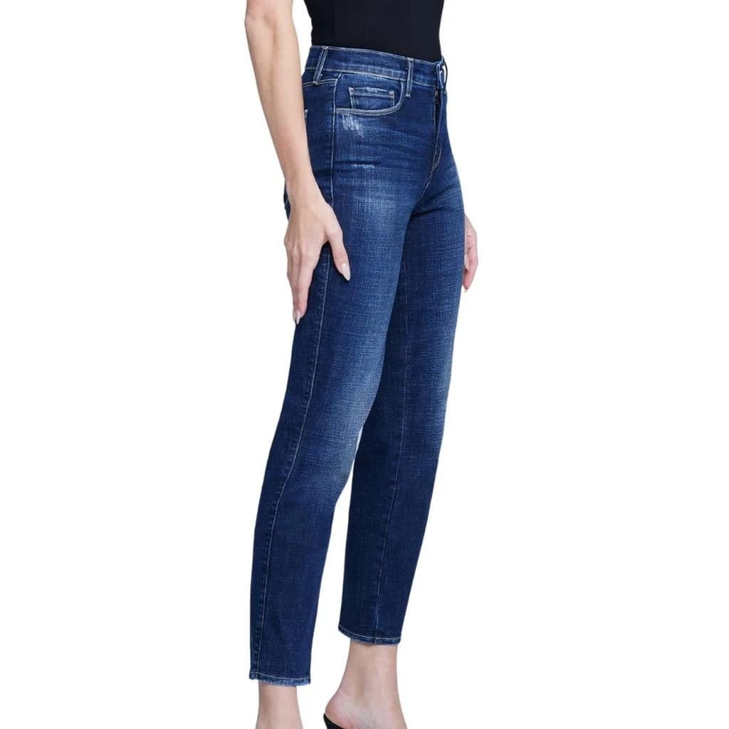 L'AGENCE Alexia High Rise Crop Jeans Distressed Jabot Atwood Wash Blue Womens 26 - Thumbnail 6