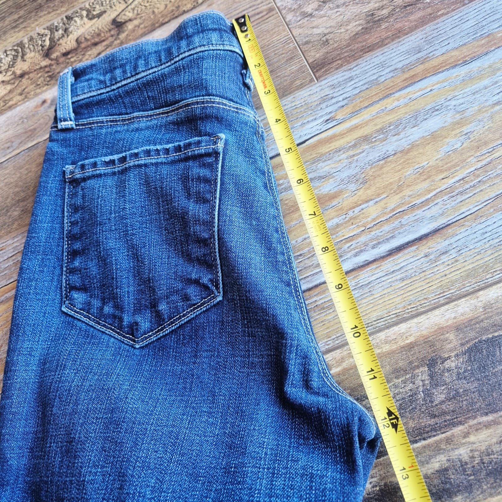 L'AGENCE Alexia High Rise Crop Jeans Distressed Jabot Atwood Wash Blue Womens 26 - Thumbnail 16