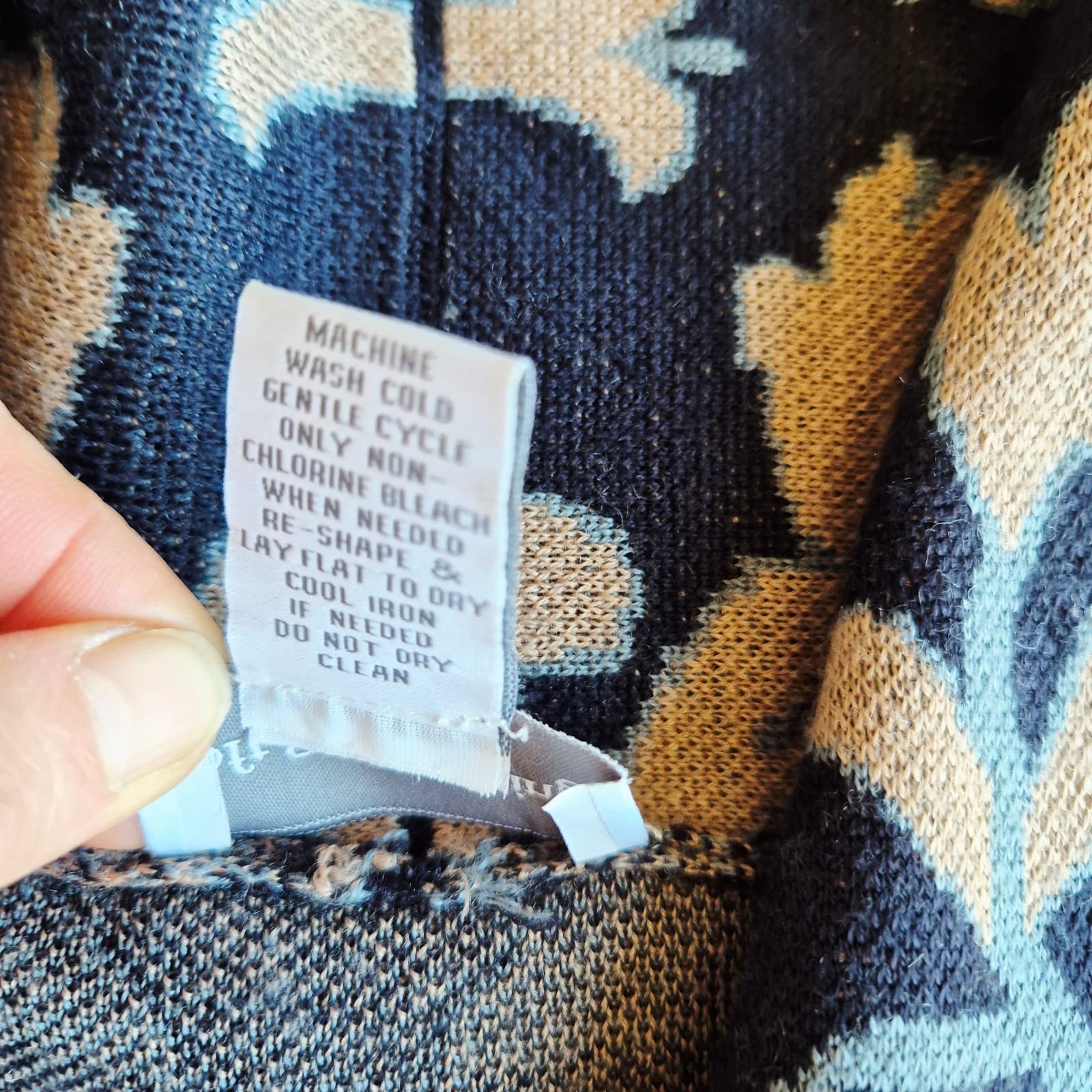 Soft Surroundings D'Orsay Wool Blend Floral Jacquard Buckle Long Cardigan Sz.L - Thumbnail 14