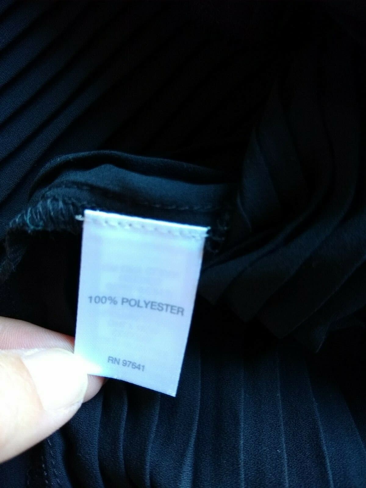 NWT J.JILL Pleat Layered Chiffon Top Blouse Long Sleeves Black Women Small $99 - Thumbnail 8