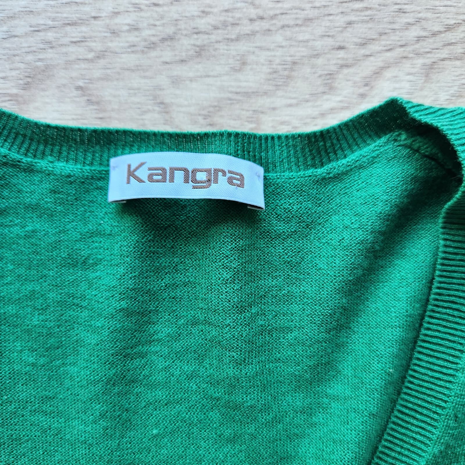 NWoT Kangra Silk Cotton Blend Sweater Pullover V-Neck Green Women's 46 - Thumbnail 7