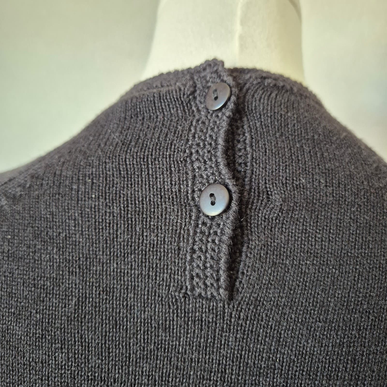Vintage Michael Simon Sequin Stacked Gift Boxes Sweater Black Ramie Cotton Sz.M - Thumbnail 10