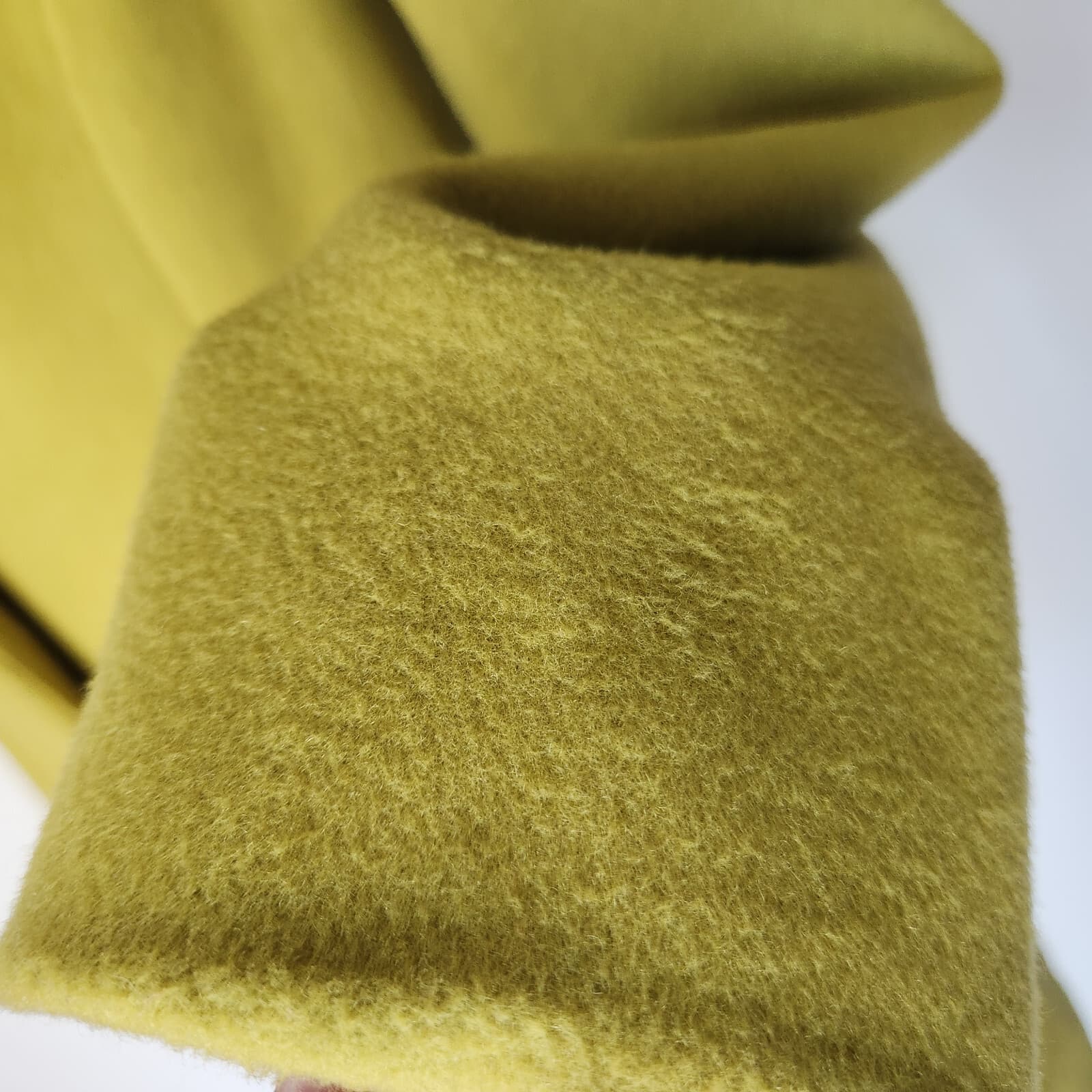 J Jill About Town Wool Blend Pea Coat Button Lined Zesty Lime Green Petite-XS - Thumbnail 6