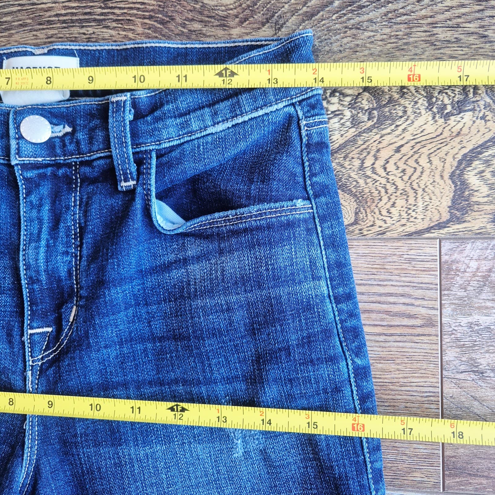 L'AGENCE Alexia High Rise Crop Jeans Distressed Jabot Atwood Wash Blue Womens 26 - Thumbnail 14