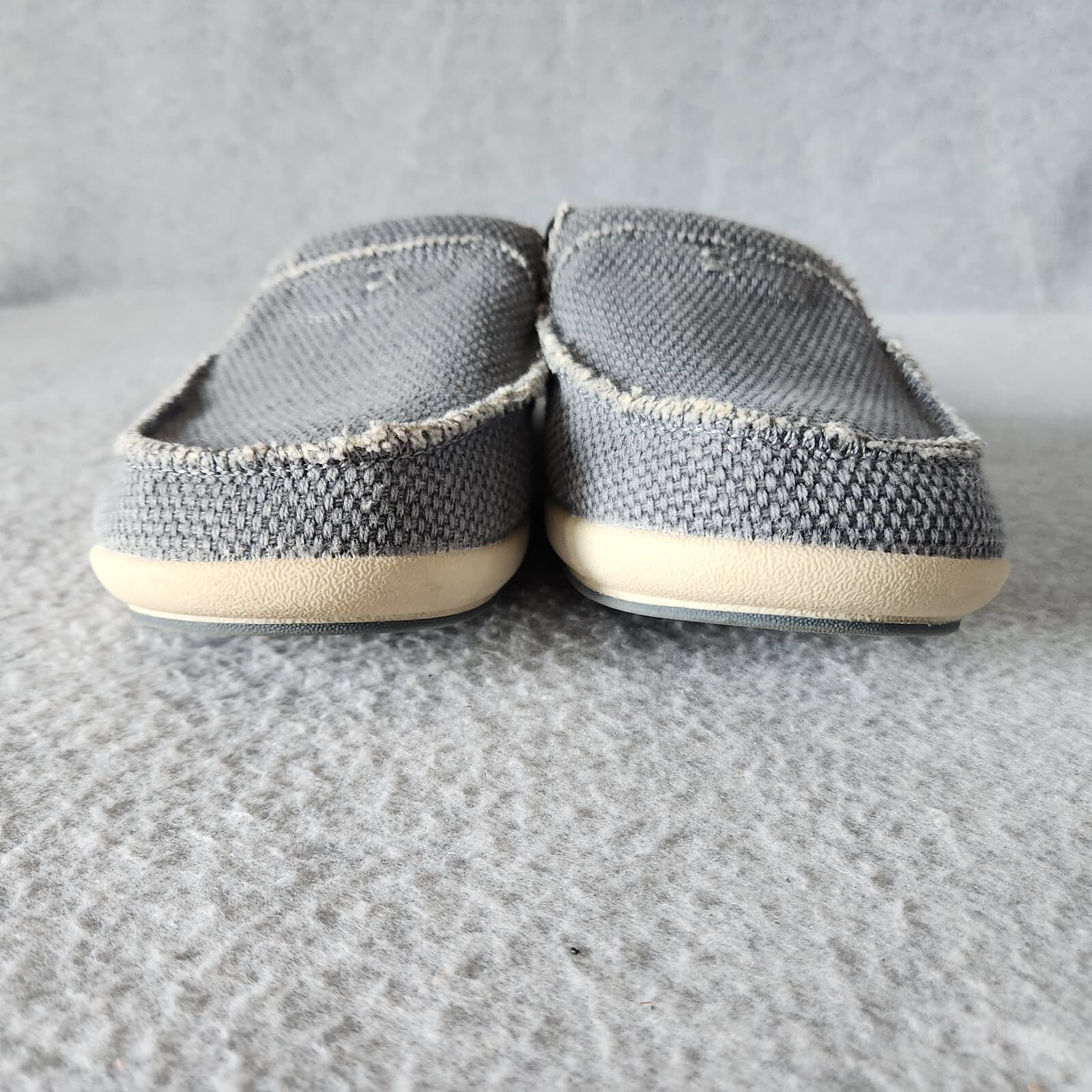 Gecko Man Arch Support Canvas House Slipper Comfort Fleece Insole Grey Mens' 8.5 - Thumbnail 11