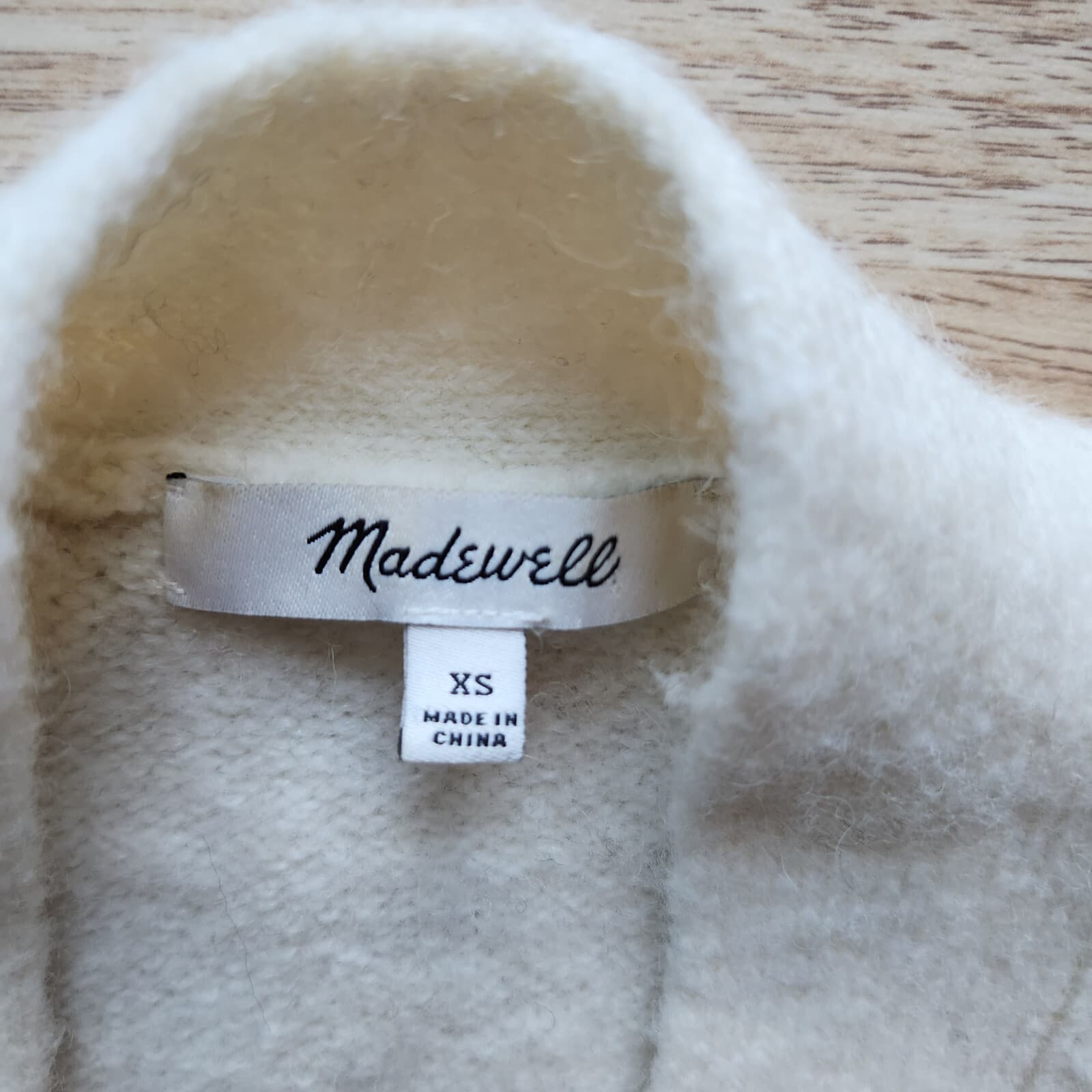 Madewell Allston Double-Button Cardigan Sweater Pocket Colorblock Wool Blend XS - Thumbnail 7