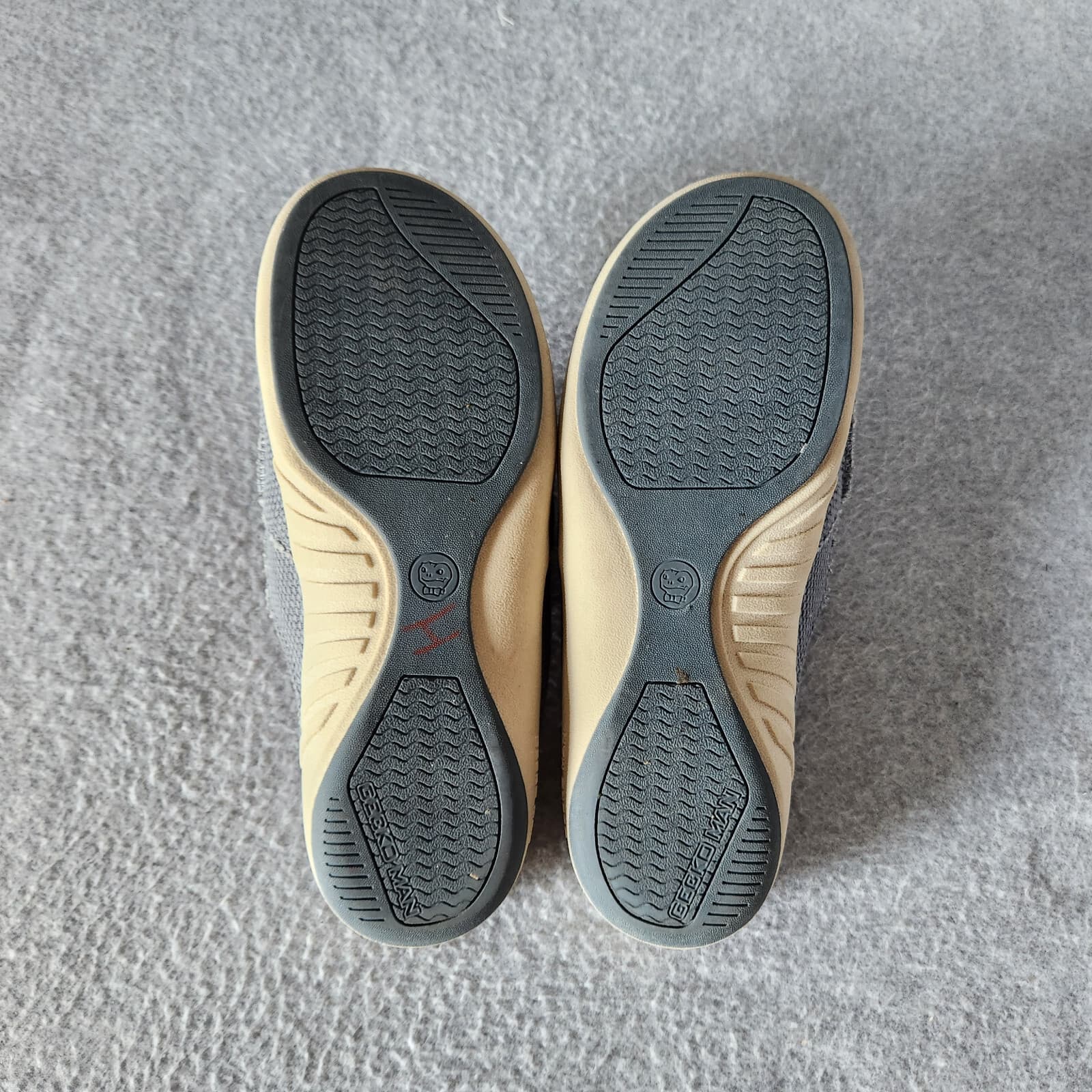 Gecko Man Arch Support Canvas House Slipper Comfort Fleece Insole Grey Mens' 8.5 - Thumbnail 9
