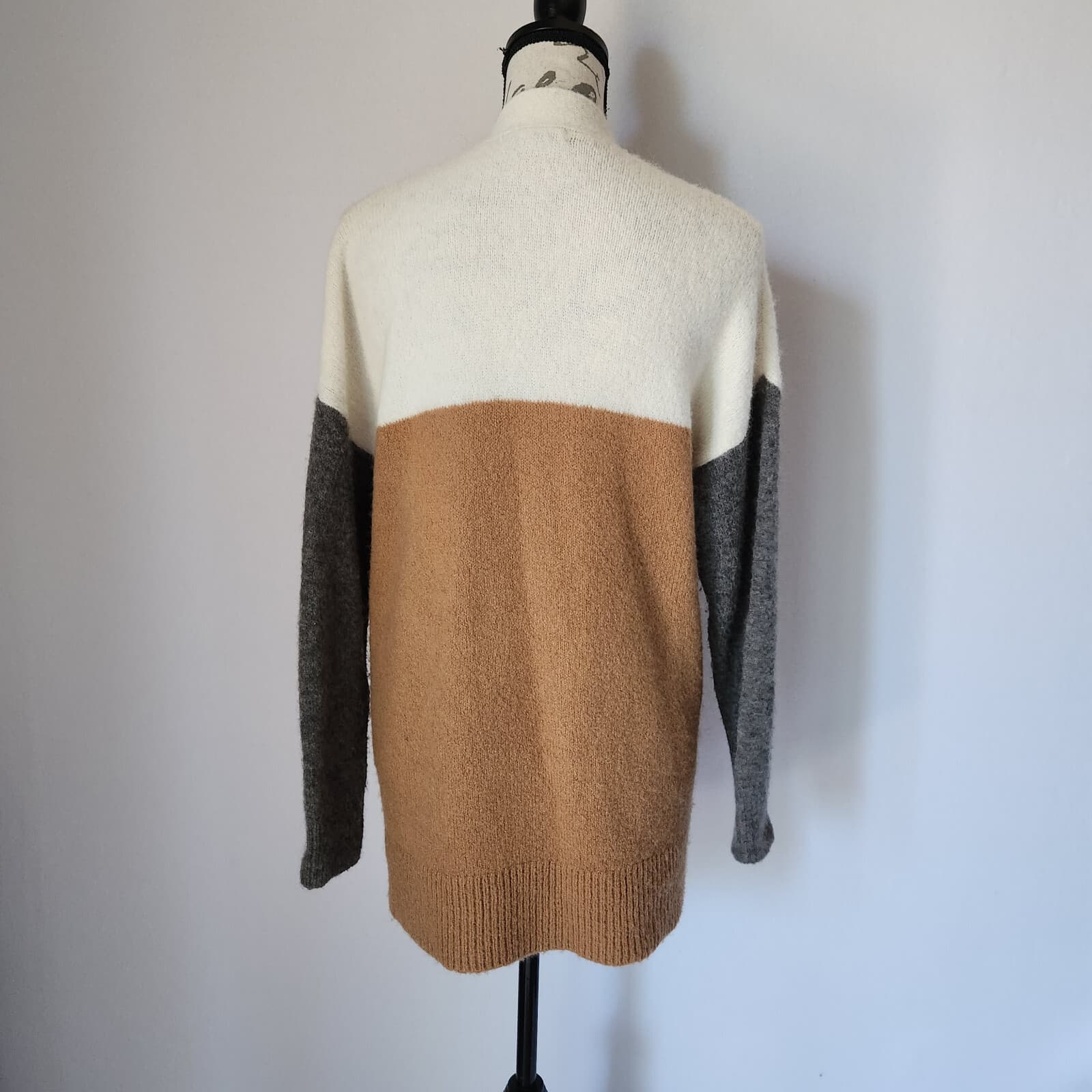 Madewell Allston Double-Button Cardigan Sweater Pocket Colorblock Wool Blend XS - Thumbnail 6