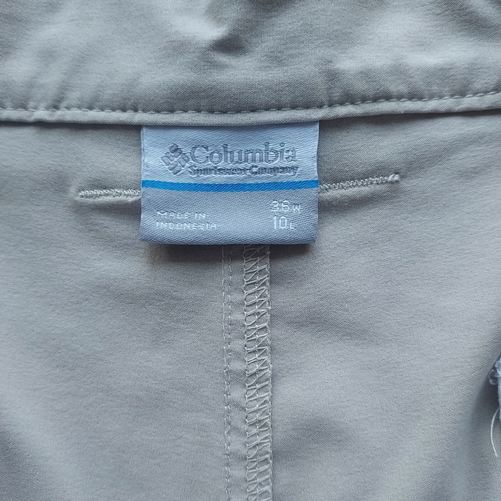 Columbia PFG Performance Fishing Gear Shorts Zip Pocket Stretch Beige Men 36W10L - Thumbnail 4