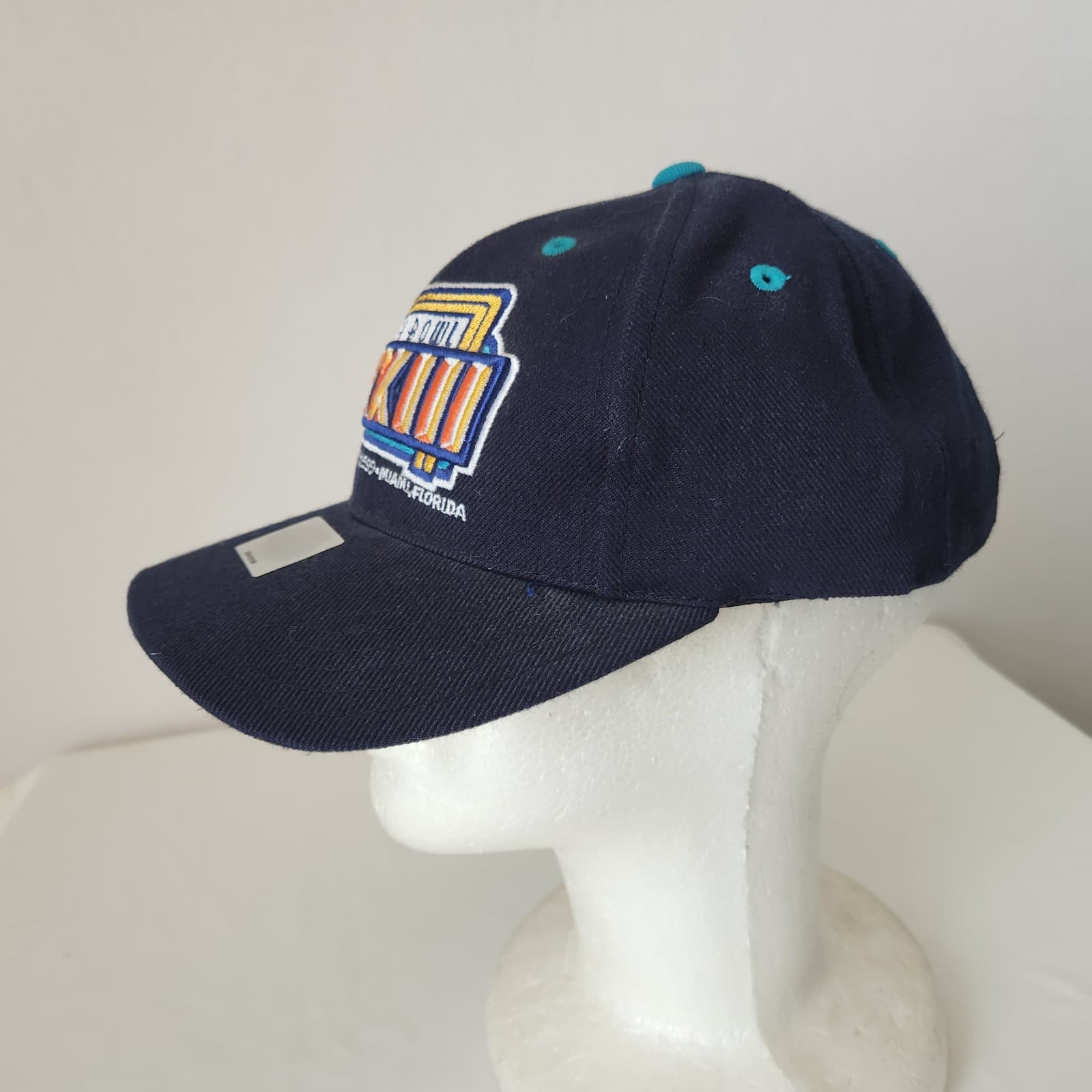 Vintage'99 NWT NFL SUPER BOWL XXXIII Miami Logo Athletic Hat Wool Blend Snapback - Thumbnail 4