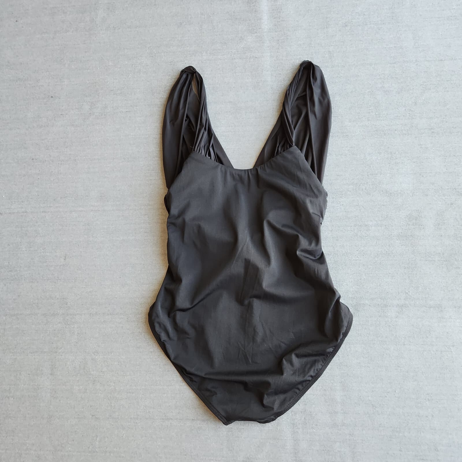 Spanx One Piece Swimsuit Bandeau-Bra Stretch Sheer Slimming Black Sz.10 - Thumbnail 8