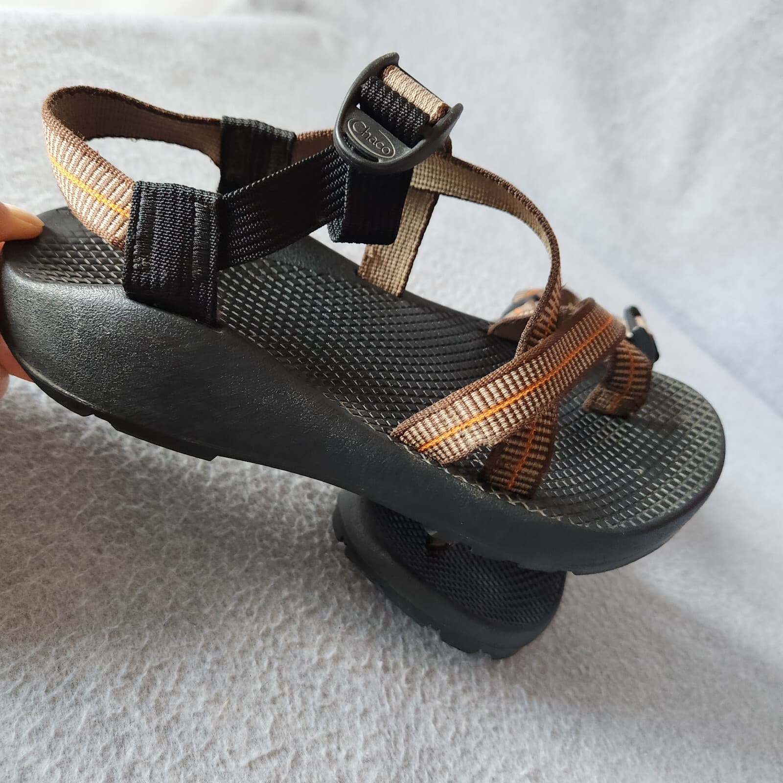 Chaco Z2 Unaweep Classic Sports Sandals Adjustable Strap Brown Black Men's US7 - Thumbnail 4