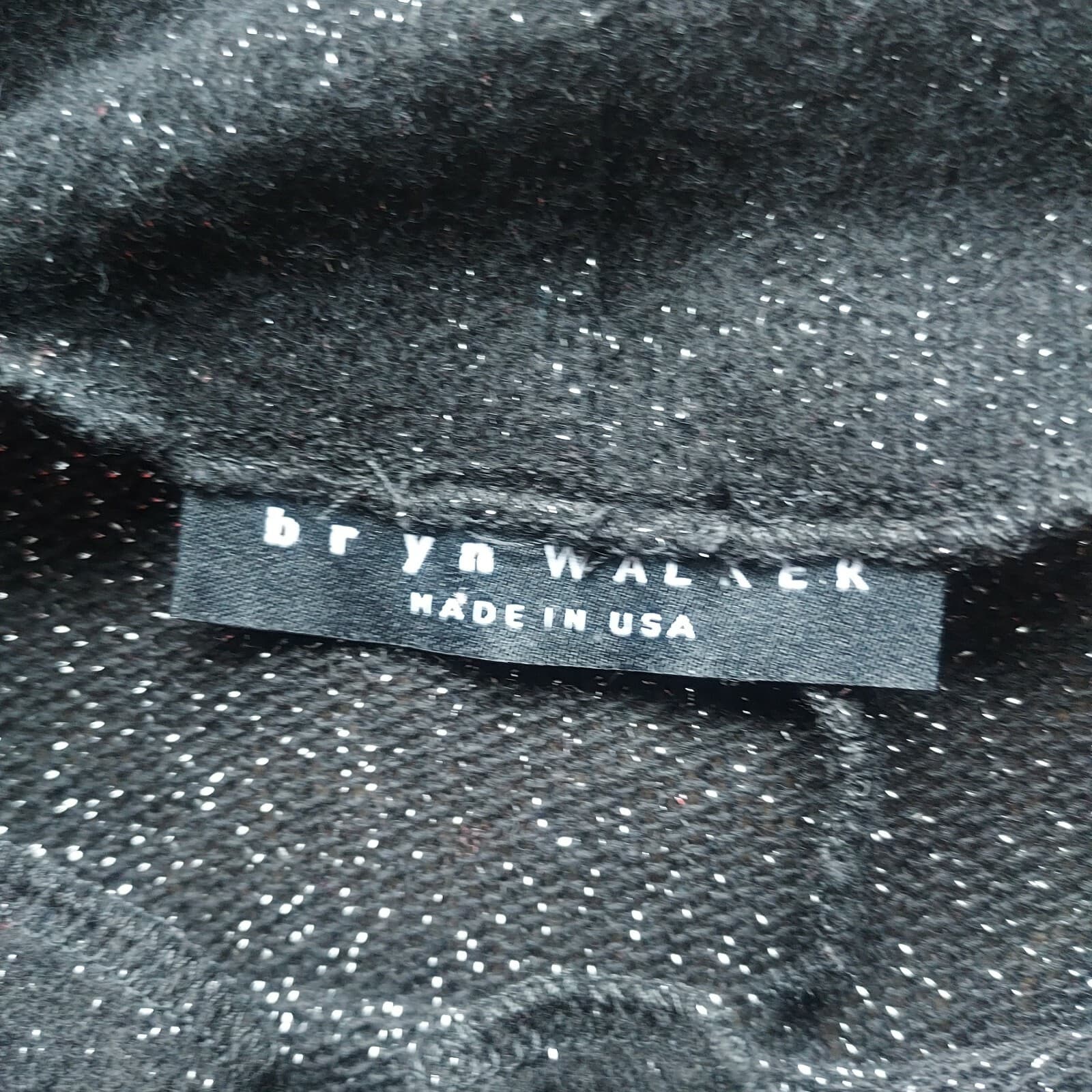 Bryn Walker Wool Blend Tunic Sweater Drop Shoulder Boat Neck Black Metallic Sz.S - Thumbnail 9